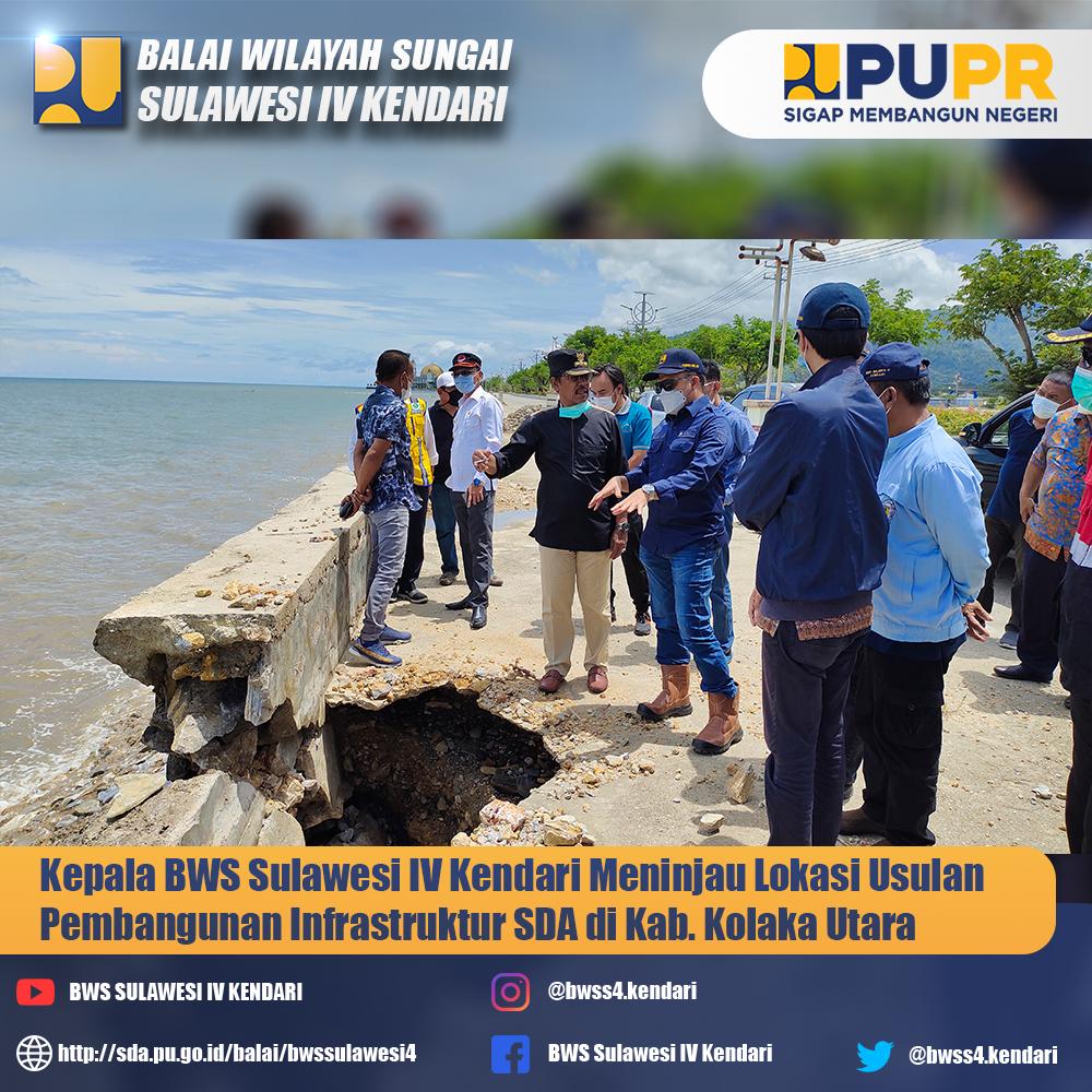 Kepala BWS Sulawesi IV Kendari Mengunjungi Lokasi Usulan Pembangunan dan Rehabilitasi Infrastruktur SDA di Kabupaten Kolaka Utara